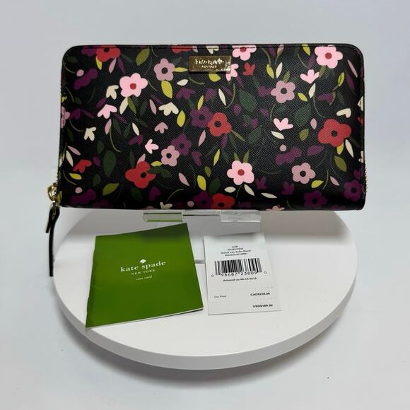 Kate Spade Laurel Way Neda continental zip-around wallet in Boho Floral - Picture 3 of 12